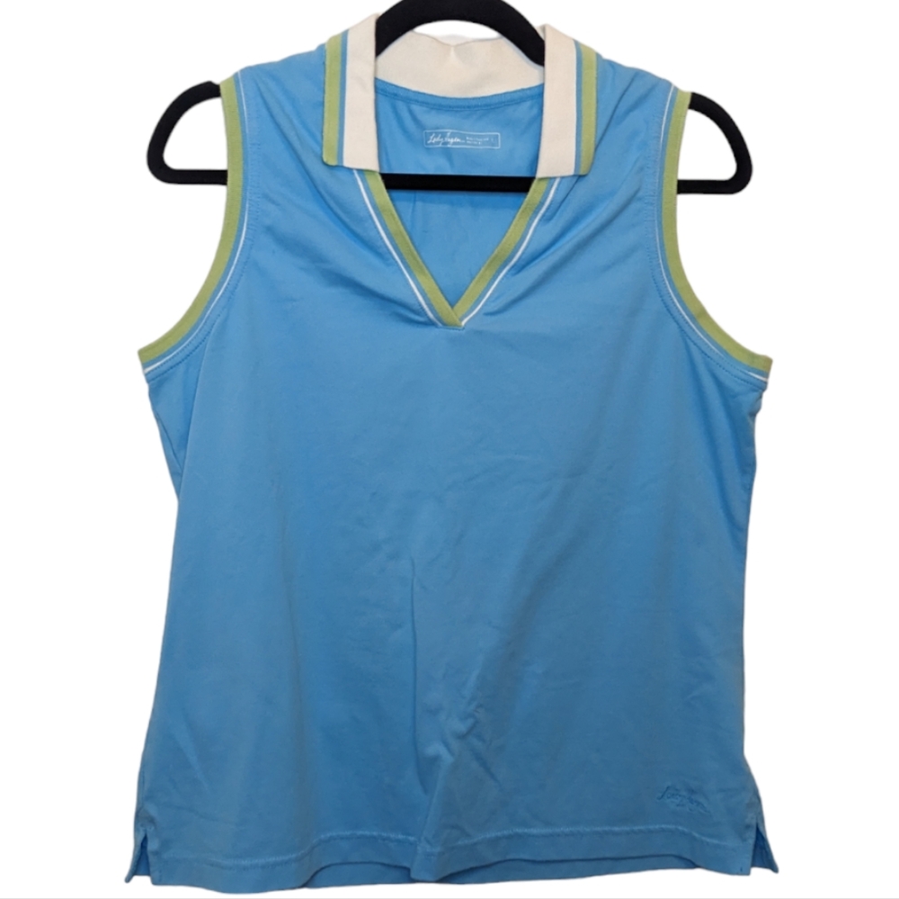 Lady Hagen Sleeveless Golf Polo Shirt – Blue, Size M ⛳